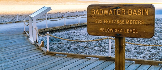 Bad water Basin sign