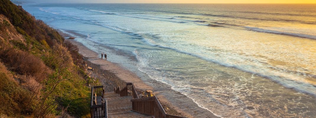 Golden Sun at San Elijo State Beach, CA
