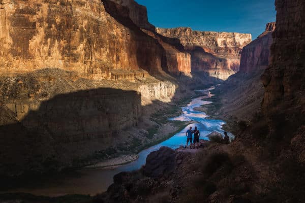 two hikers in the Grand Canyon