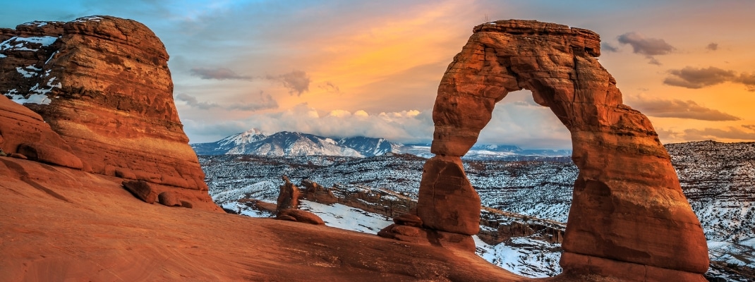 Twilight on Delicate Arch, Arches National Park Utah 