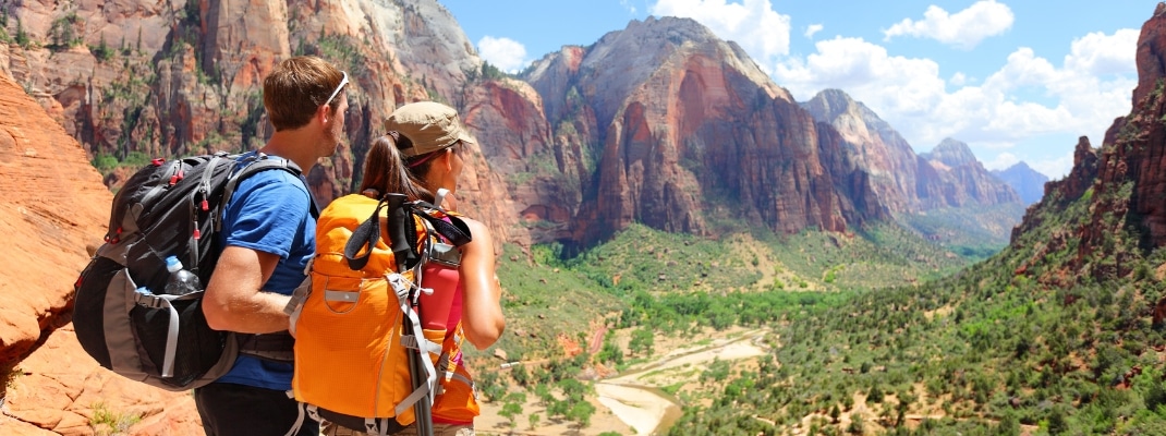 Hikers in Zion National Park