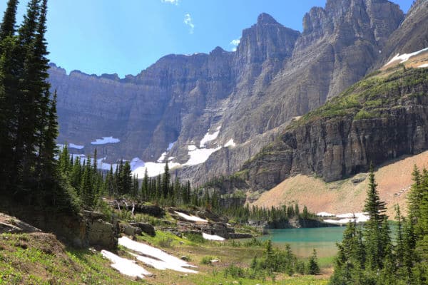 Large Mountains in Glacier National Park