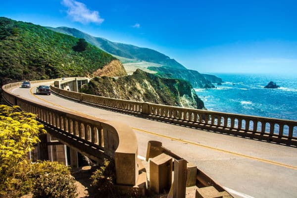 Highway along California Coast Big Sur