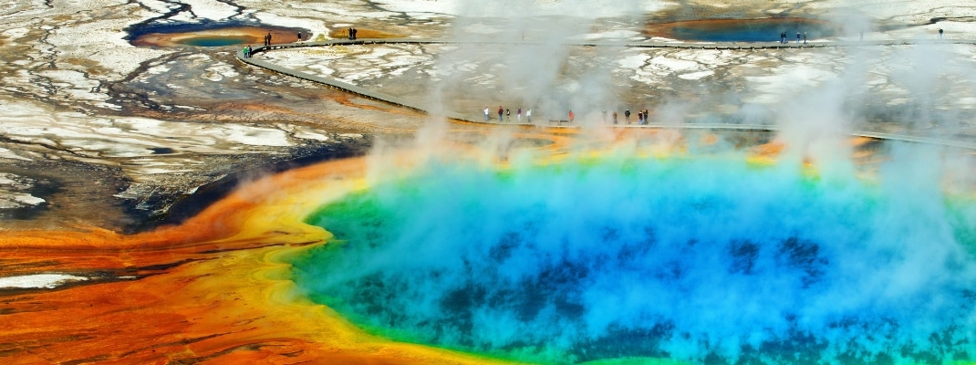 Grand Prismatic Pool at Yellowstone National Park Colors
