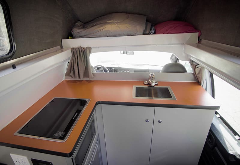 Kitchen of Campervan