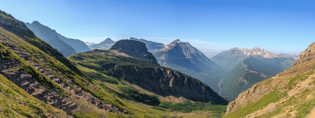 Highline Trail Scenic Views from Haystack Butte at Glacier National Park, Montana