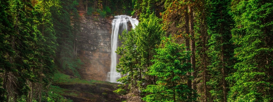 Virginia Falls in Glacier National Park, Montana 