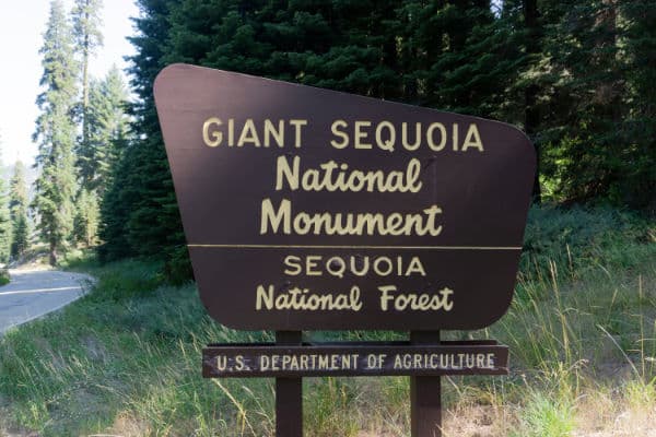 Sequoia National Forest Sign