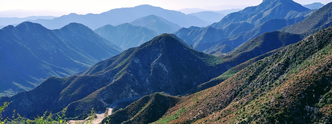 Angeles National Forest from Strawberry Peak Trail, Los Angeles County, California
