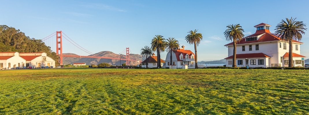 Golden Hour Illuminates the Presidio
