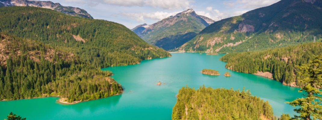 The Diablo Lake at North Cascades National Park in Washington State, USA

