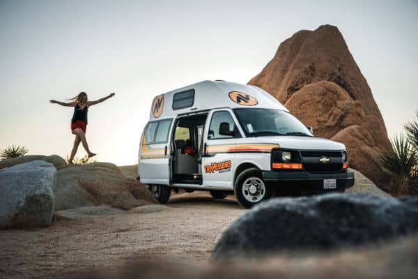 campervan in Joshua Tree National Park