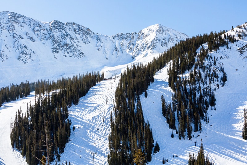 Snow covered mountains in Vail, Colorado