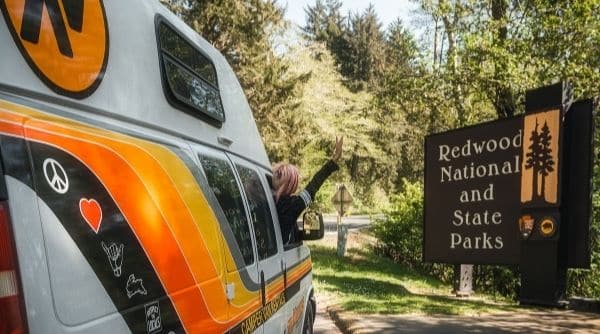 Campervan in Redwood National Forest