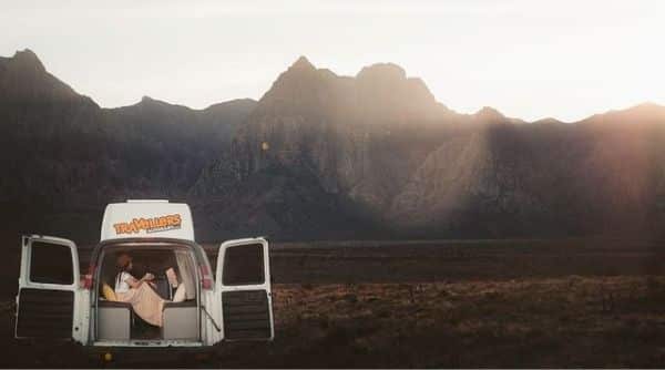 campervan in the sunrise