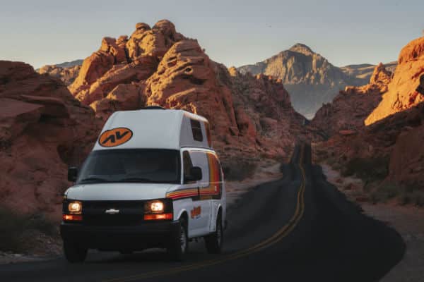 Camper van in Valley of Fire State Park