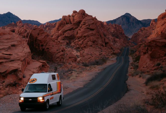 campervan in Valley of Fire State Park
