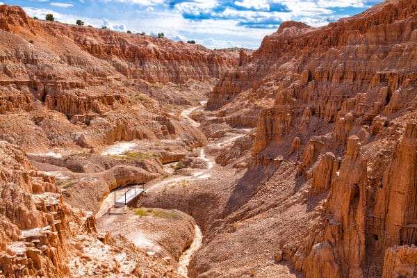 trail in the canyon at Cathedral Gorge