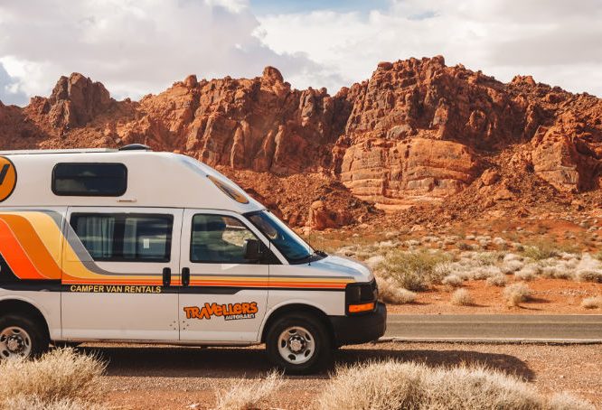 Travellers Campervan in Valley of Fire State Park