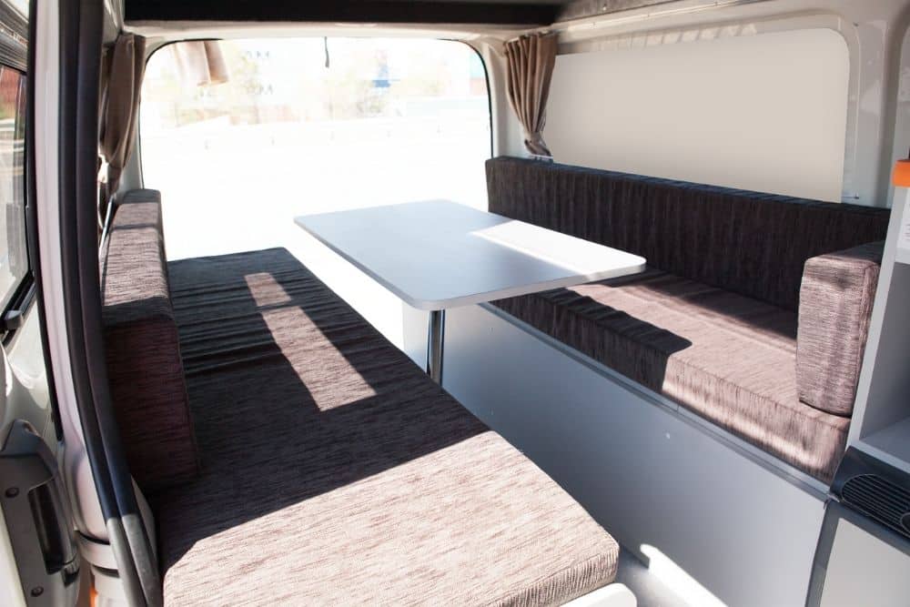 Seating Area in Campervan