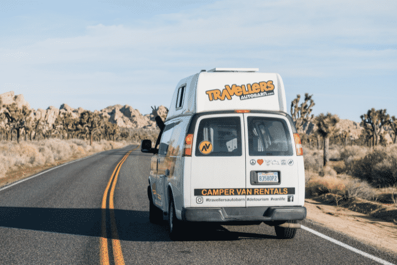 Rear of Campervan