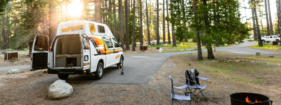 Campervan in campground