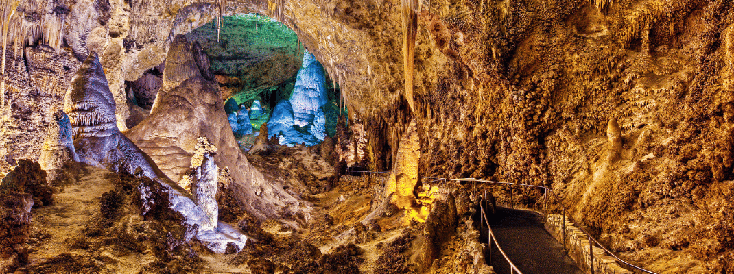 Walkway through the Big Room, Carlsbad Caverns National Park, New Mexico