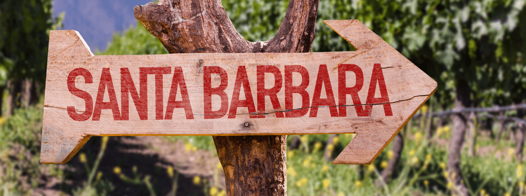 Santa Barbara Sign in Vineyard