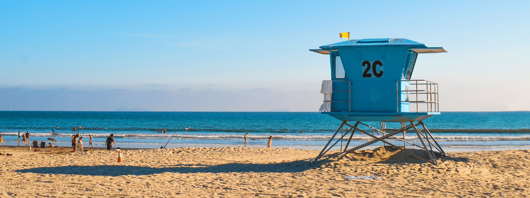 Lifeguard Tower at the Beach in San Diego, California
