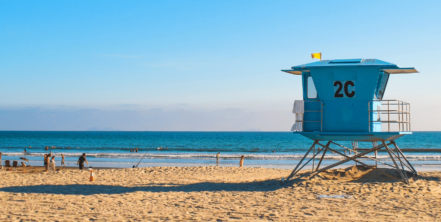 Lifeguard Tower at the Beach in San Diego, California