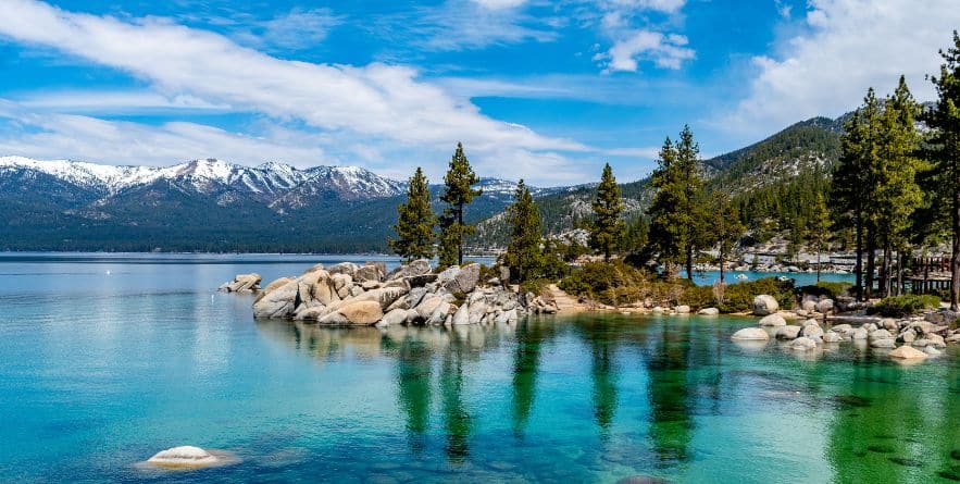 The beautiful crystal clear waters of Lake Tahoe