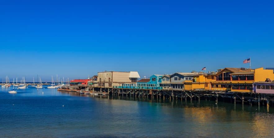 The Old Fisherman's Wharf in Monterey, California, a famous tourist attraction