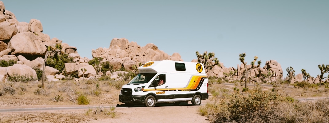 Campervan in Joshua Tree National Park, USA