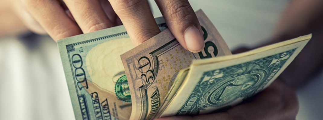 Money bills in hands 
