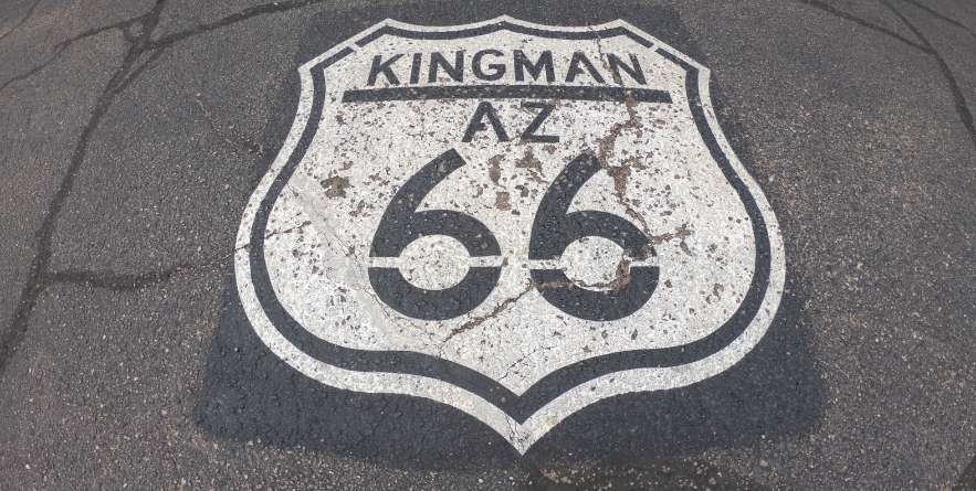 Route 66 Kingman Sign in Kingman, Arizona, USA.