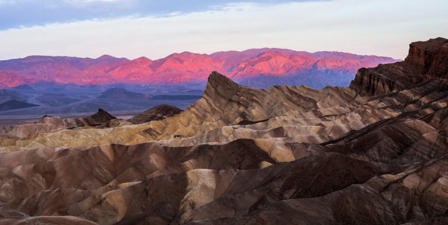 sunrise captured in Death Valley National park.
