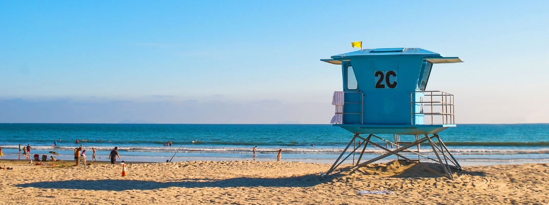 Lifeguard Tower at the Beach in San Diego, California 