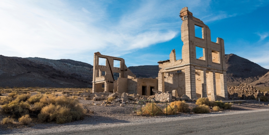 Abandoned House in the Ghost Town Rhyolite near Death Valley