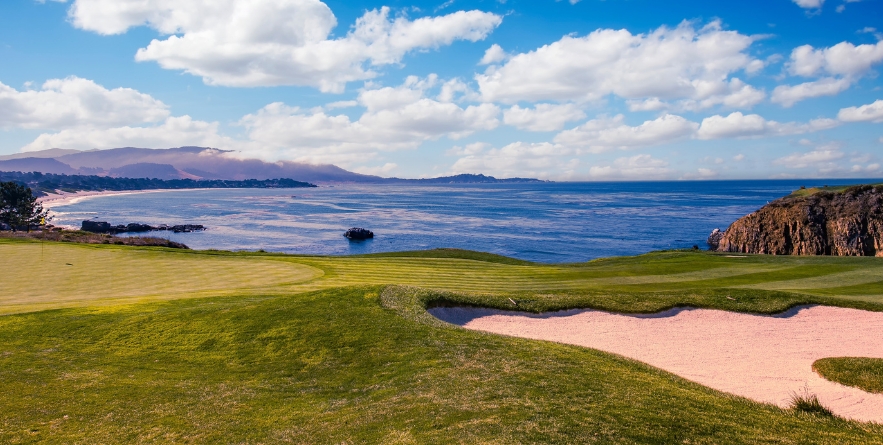 A view of Pebble Beach golf course, Monterey, California, USA