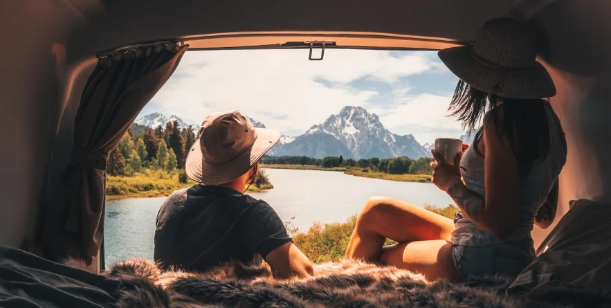 Campervan in Wyoming, Grand Teton National Park